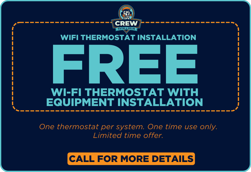 Free WIFI Thermostat with Equipment Installation